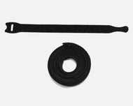 Velcro Cable Straps - 8" Black Hook and Loop Ties - 10 Pack